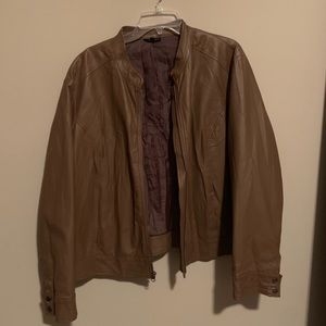 Faux Leather Airplane Jacket